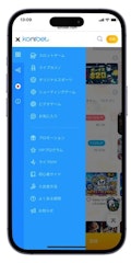 Konibetモバイルメニュー